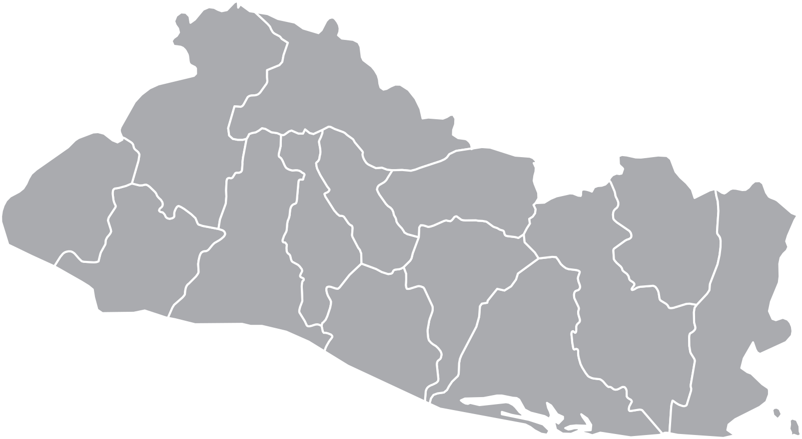 Map of El Salvador where coffee beans from Royal Coffee are harvested from.