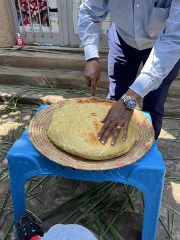 Homemade bread with coffee ceremony